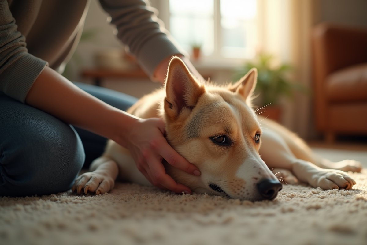 chien heureux