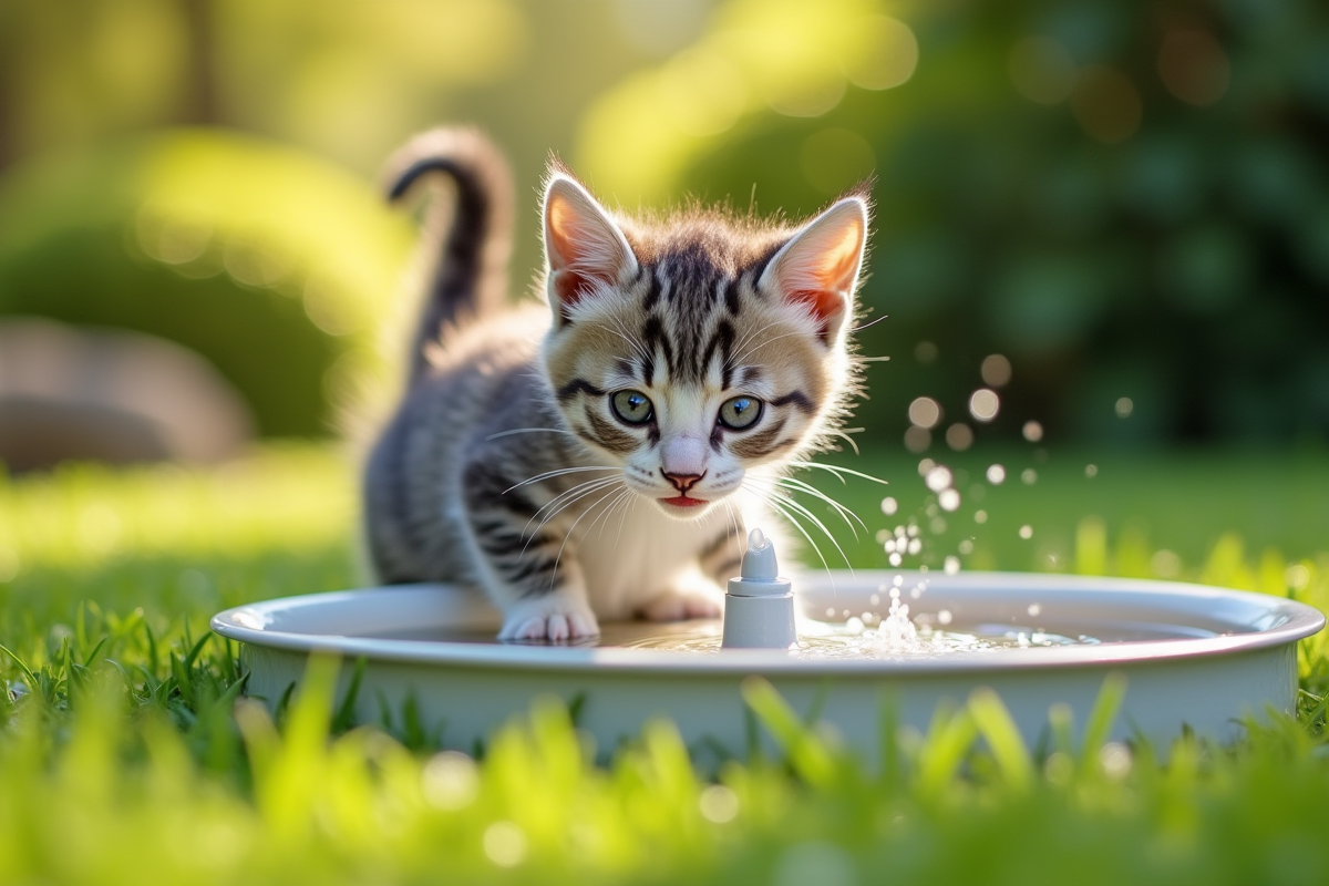 chaton eau